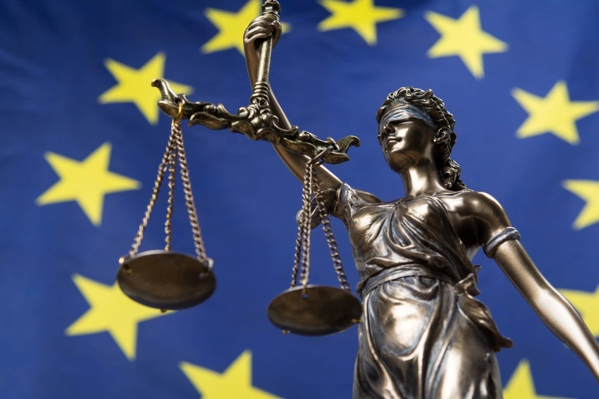 Justicia y bandera de Europa