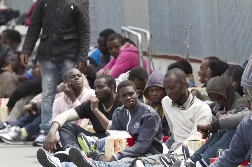 Inmigrantes africanos en Catania