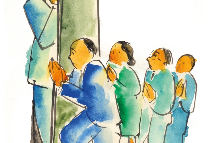 ilustración japón perico pastor
