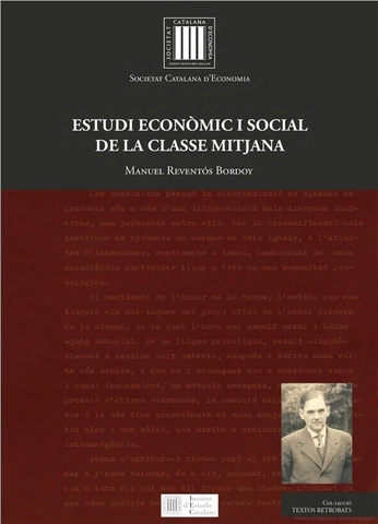 Portada de Estudi econòmic i social de la clase mitjana