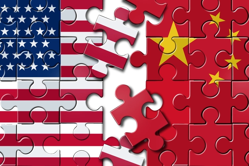 Bandera Puzzle China USA