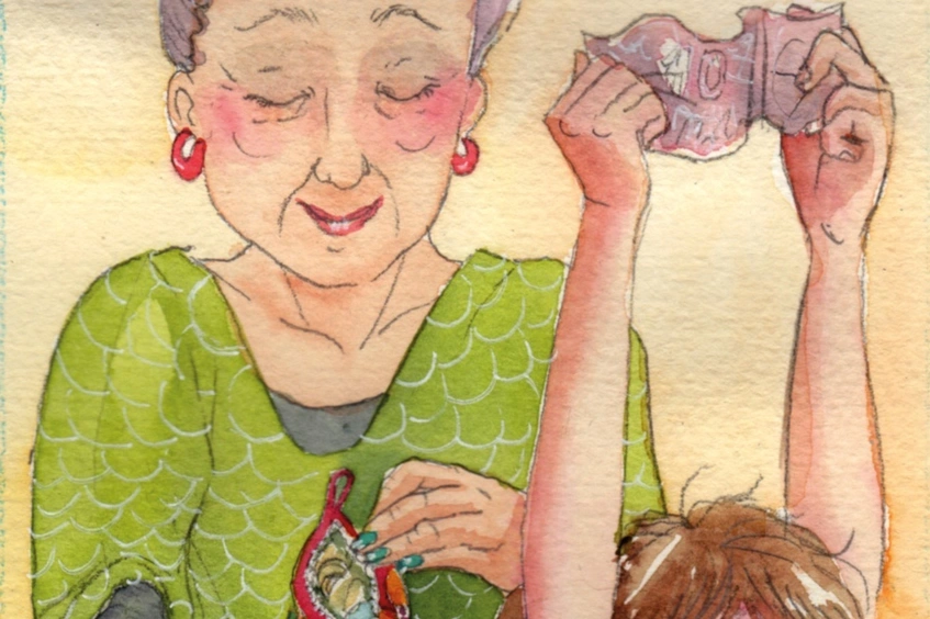 Abuela y niño
