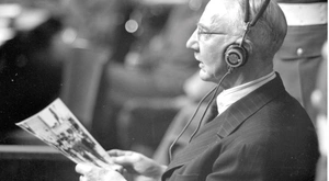 Hjalmar Schacht, durante los juicios de Núremberg
